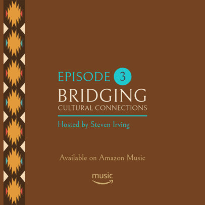 Podcast Cover Generator Featuring a Cultural Connections Theme 6002i