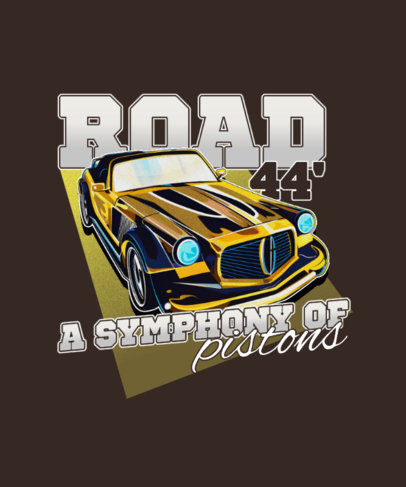 T-Shirt Design Maker Featuring a Racing Car Graphic and a Phrase