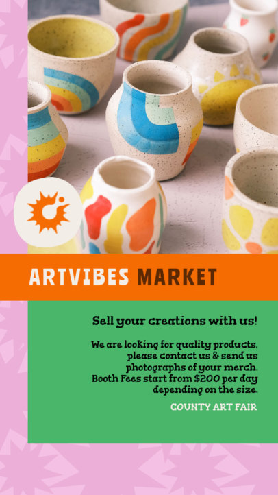 Instagram Story Template for a County Art Fair Participation Invite 5998c