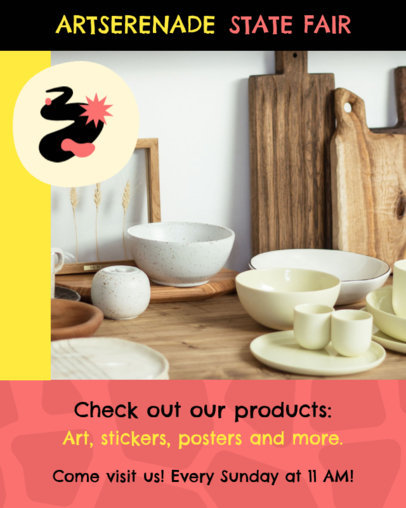 Instagram Post Generator to Promote a State Arts and Crafts Fair Event