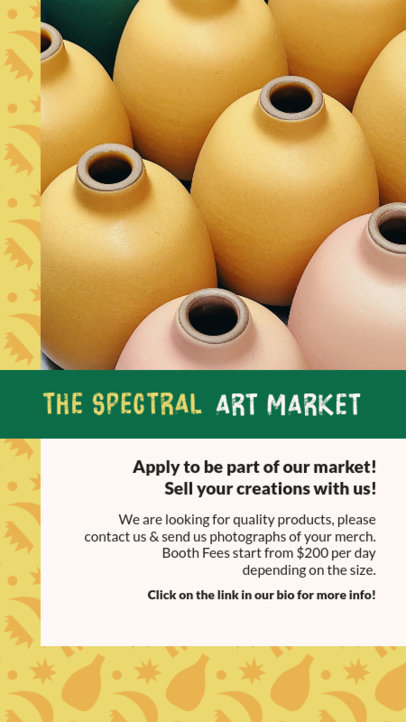 Instagram Story Creator Featuring a Participation Invite for Handcrafts Market 5998b