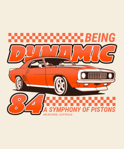 Racing-Themed T-Shirt Design Generator with a Classic Car Illustration