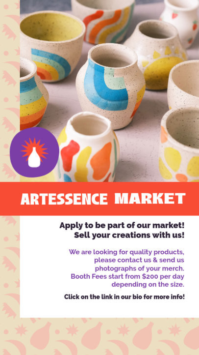 Instagram Story Maker for an Art Market Application Information 5998h