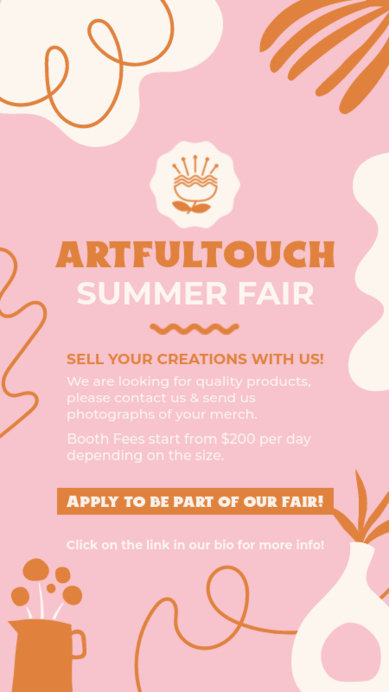 Instagram Story Generator for a Crafts Summer Fair