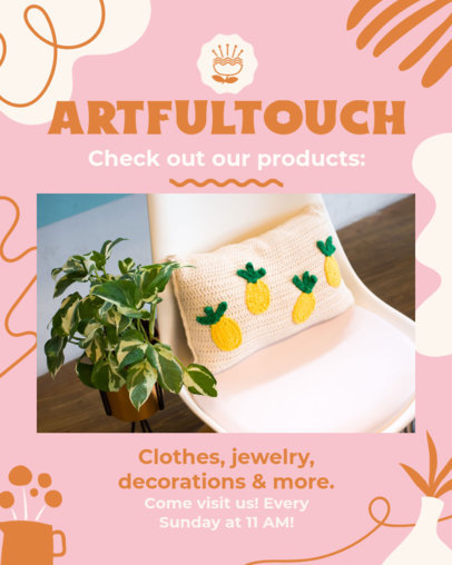 Instagram Post Generator for a Handcrafted Products Fair