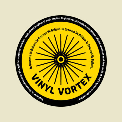 Vinyl Store Logo Maker With a Music-Themed Phrase 6668d