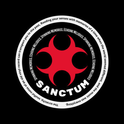 Record Shop Logo Generator Featuring Abstract Graphics and a Quote 6668e