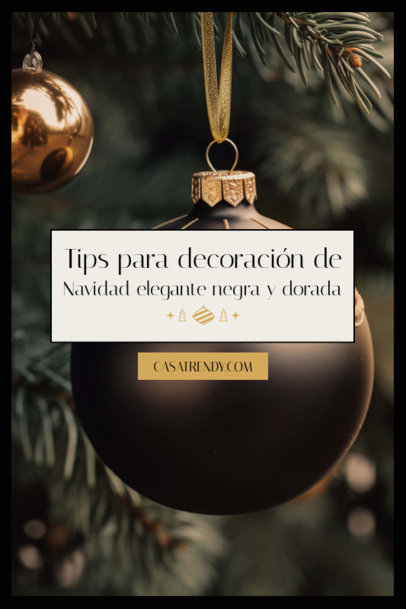 Home Decor Pinterest Pin Generator With Ideas for an Elegant Black and Gold Christmas 6175e