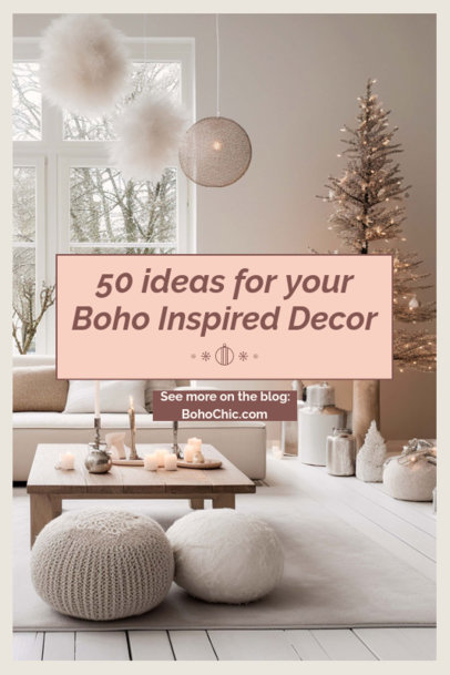 Pinterest Pin Generator Featuring 50 Christmas Boho-Inspired Decor Ideas 6175i
