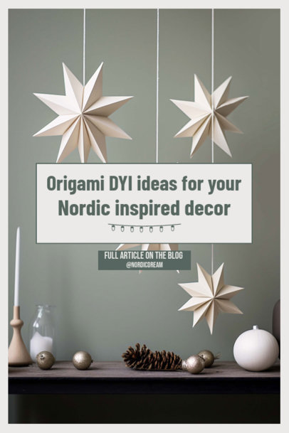 DIY Pinterest Pin Maker for an Origami Nordic Christmas-Inspired Decor 6175l