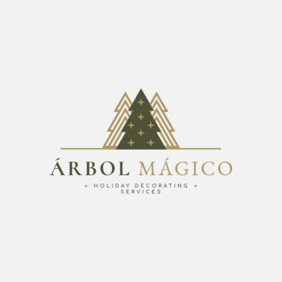 Brand Logo Template With a Christmas Tree Graphic for Decor Services