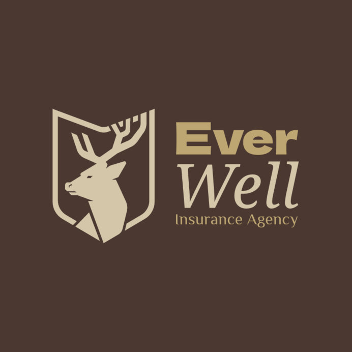 Placeit - Insurance Agency Logo Maker Featuring a Deer Illustration