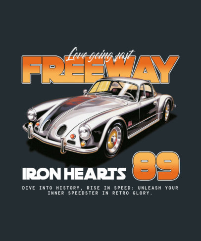 T-Shirt Design Generator with a Classical Elegant Car Graphic 6662i