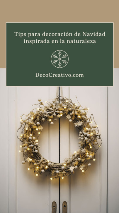 Instagram Story Creator for Christmas Decor Tips Inspired in Nature