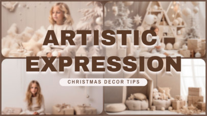 YouTube Thumbnail Creator for a Boho Xmas-Inspired Home Decor Tips Vlog 6174c