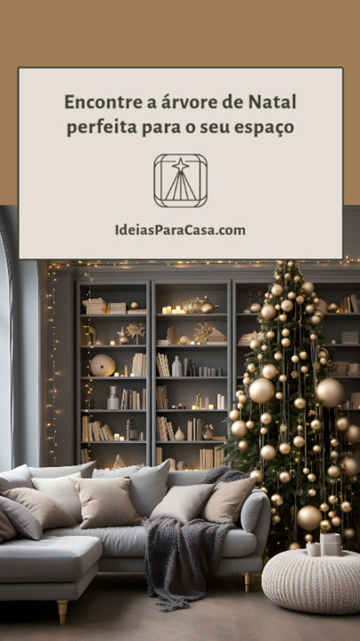 Decor-Themed Instagram Story Template Featuring Tips for the Perfect Christmas Tree