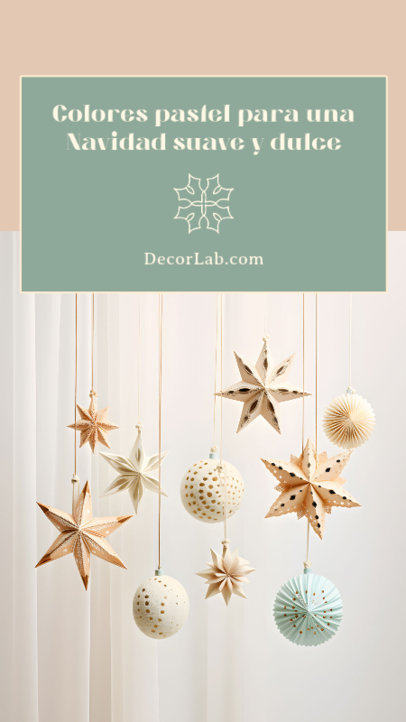 Home Decor Instagram Story Template Featuring Pastel Color Ideas for Christmas 6173o