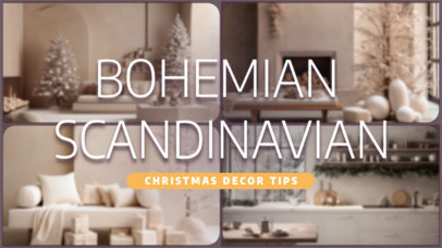 YouTube Thumbnail Creator for Xmas Home Decor Tips Inspired by a Bohemian Aesthetic 6174g