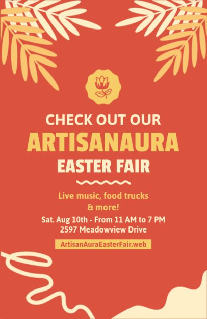 Flyer Design Creator for an Artisanal Products Easter Fair