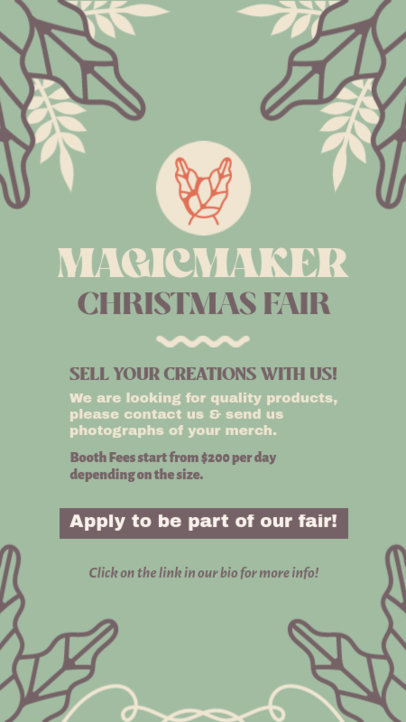 Instagram Story Template Promoting a Christmas Fair