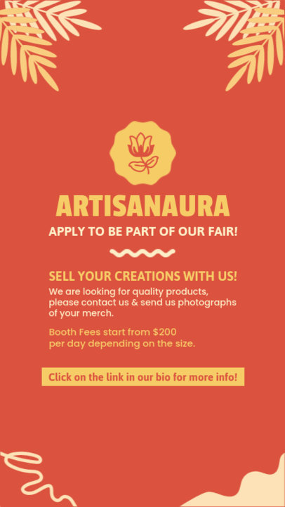 Instagram Story Template to Promote an Artisanals Fair