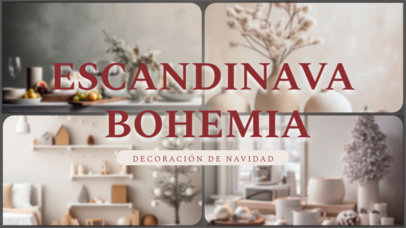 YouTube Thumbnail Template with Ideas for Christmas Home Decorations 6174i