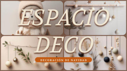 YouTube Thumbnail Template for a DIY Christmas Decoration Ideas Vlog 6174m