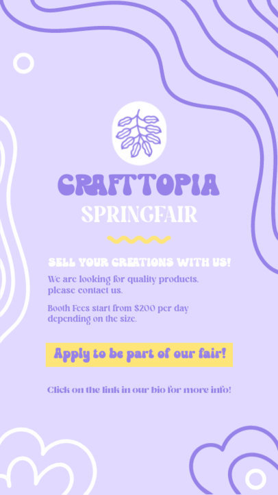 Instagram Story Maker to Promote a Handcrafted Goods Spring Fair
