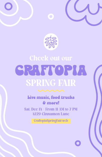 Flyer Design Generator for an Arts and Crafts Spring Fair 