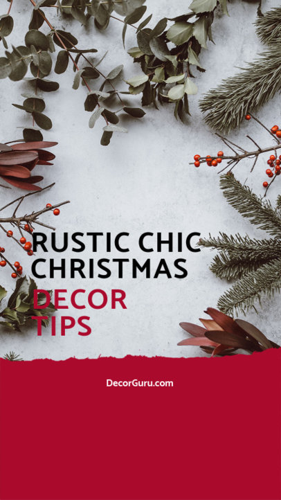 Instagram Story Generator With Rustic Chic Christmas Decor Tips 6172a