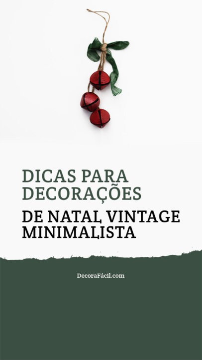 Online Instagram Story Template Featuring Decor Tips for a Minimalist Vintage Christmas 6172g