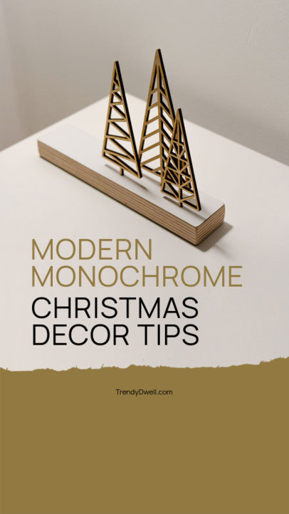 Instagram Story Maker for a Modern Monochromatic Christmas Decor 6172h