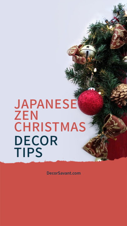 Zen Christmas Decor Instagram Story Maker Featuring Tips 6172l