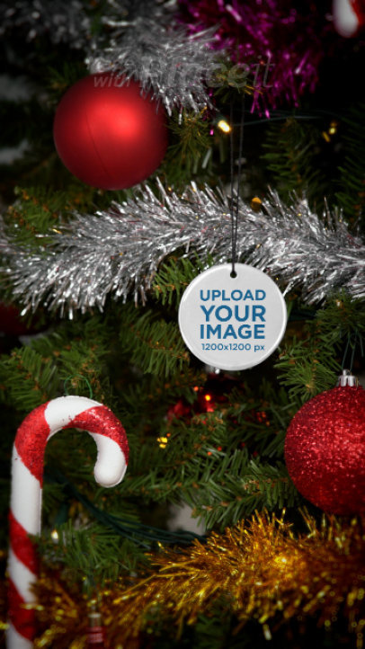 Video of a Ceramic Ornament Placed on a Christmas Tree 7322v