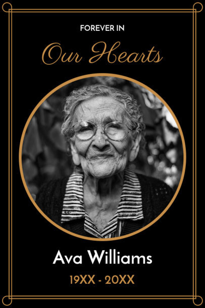 Poster Design Maker for a Memorial Featuring a Picture of a Loved One