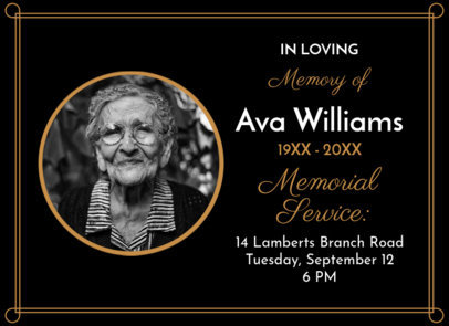 Greeting Card Design Maker with a Black and White Picture for a Memorial