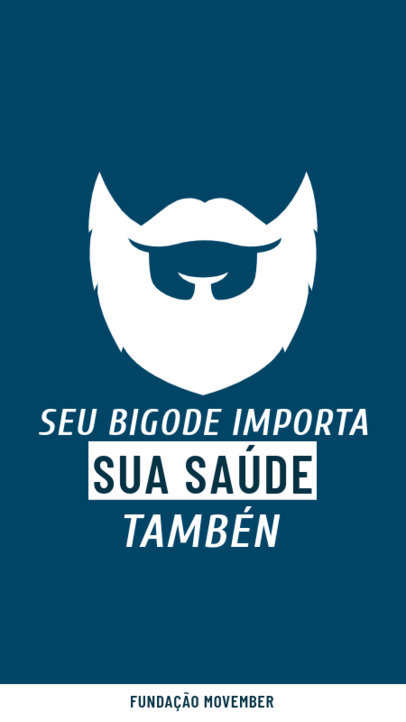 Movember Instagram Story Maker Featuring a Men's Wellness Theme 