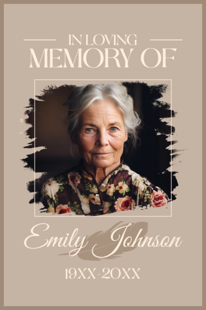 Poster Design Maker Featuring a Memorial Message for a Funeral