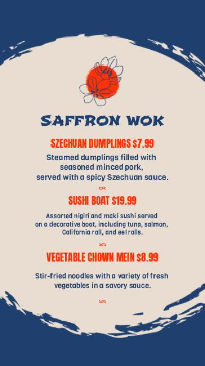 Instagram Story Video Creator With a Menu for an Asian Restaurant 7273