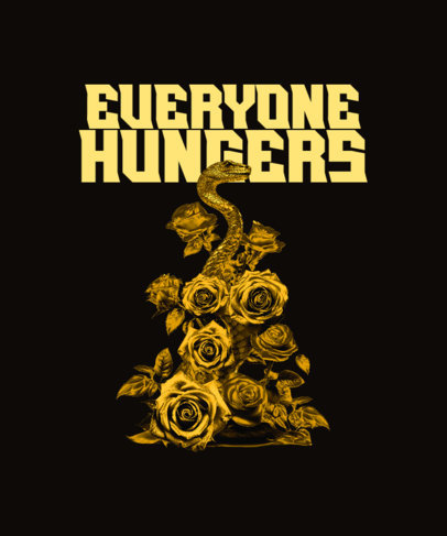 Illustrated T-Shirt Design Creator Featuring a Hunger Games-Inspired Graphic