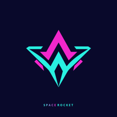 Logo Template for a Streaming Squad Featuring an Abstract Graphic