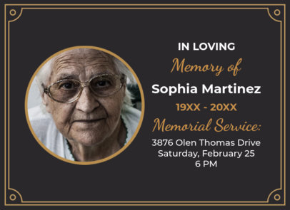 Greeting Card Design Generator Featuring a Picture for a Memorial Service