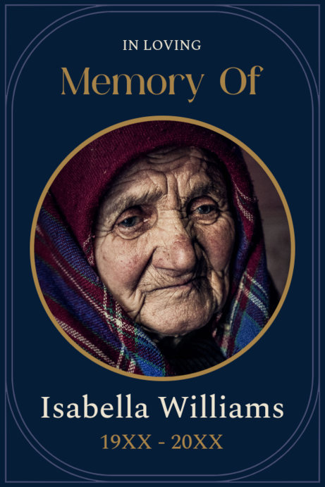 Placeit - Memorial-Themed Poster Design Template with a Picture to ...