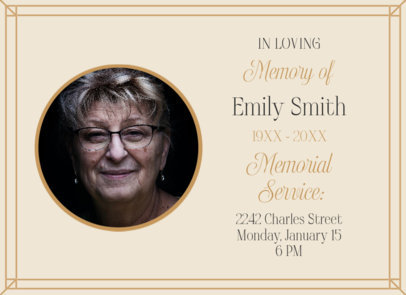 Greeting Card Design Maker with a Sympathy Message for a Memorial Service