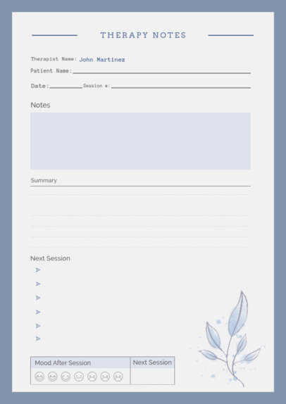 Planner Design Maker for a Therapy Session 6183