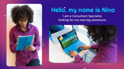 Slideshow Video Template Featuring a Curriculum and Professional Experience Theme 7305