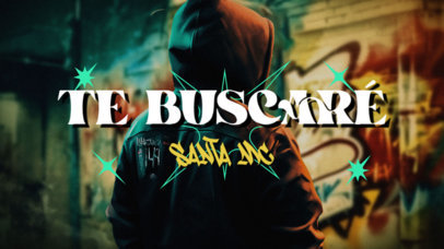 YouTube Thumbnail Creator Featuring the Title of a Trap-Genre Spanish Song