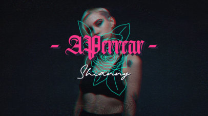 YouTube Thumbnail Template Featuring a Rose Graphic and a Spanish Song Title