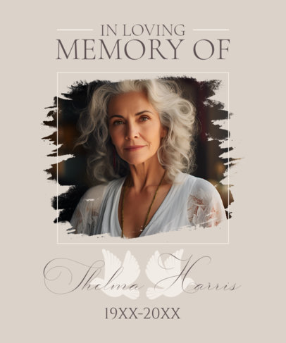 Memorial T-Shirt Design Generator With a Sweet Message for a Funeral