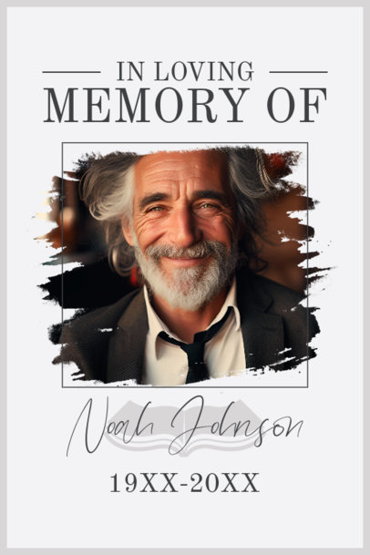 Poster Design Template Featuring a Photo and a Sweet Memorial Message